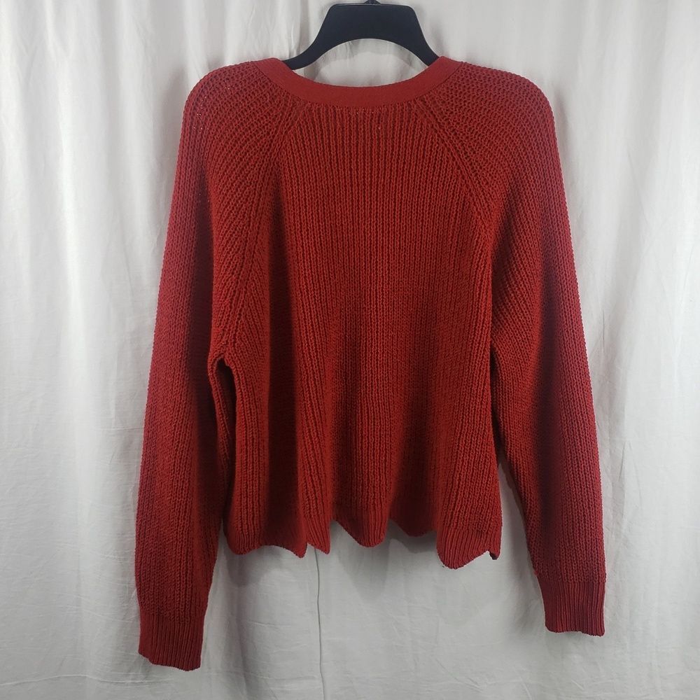 LC Lauren Conrad XXL Burnt Orange Button Up Cardigan - Picture 7 of 10